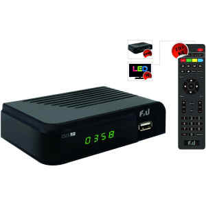 Ψηφιακός δέκτης F&U MPF3473HU επίγειας ψηφιακής τηλεόρασης HD DVB-T2 (MPEG-4/H.264/H.265/HEVC/AVC) με USB και λειτουργία PVR