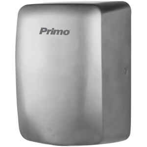 Στεγνωτήρας χεριών Primo PRHD-50023, με ισχύ 1350Watt. Λειτουργεί με ταχύτητα αέρα 60m/s και διαθέτει αισθητήρα εκκίνησης έτσι ώστε η λειτουργία του να γίνεται αυτόματα χωρίς ο χρήστης να έρχεται σε επαφή με μικρόβια.